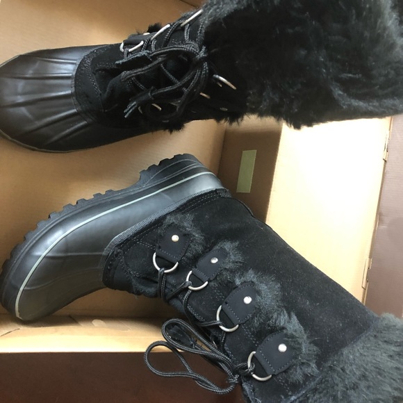 Khombu Winter boots size7 black - Picture 3 of 6